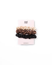 Load image into Gallery viewer, Mini Silk Scrunchie Trio By Tr ($30 Value) Neutral Scrunchies
