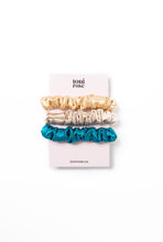 Load image into Gallery viewer, Mini Silk Scrunchie Trio By Tr ($30 Value) Ocean Scrunchies
