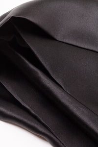 Set Of 2 - Silk Pillowcases (Standard/Queen) Black Pillowcase