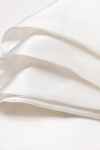 Set Of 2 - Silk Pillowcases (King) White Pillowcase