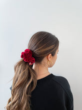 Load image into Gallery viewer, Crimson Holiday Dreamy Scrunchie
