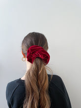 Load image into Gallery viewer, Crimson Holiday Dreamy Scrunchie 2
