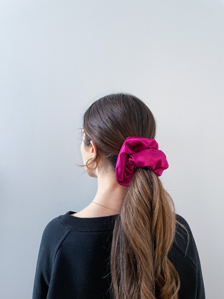 Pink Punch Satin Dreamy Scrunchie by Toni Rose