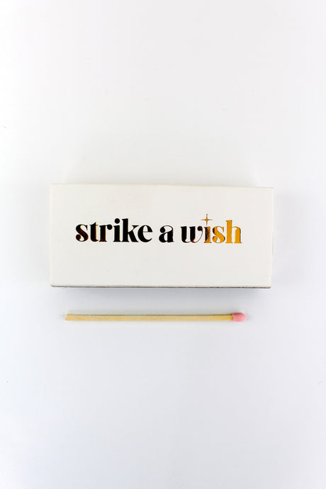 Strike A Wish Drawer Matchbox (Pink Matches) Matches