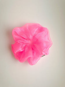 Organza Dreamy Scrunchie By Tr Neon Pink Scrunchies