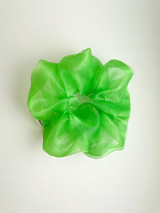 Organza Dreamy Scrunchie By Tr Neon Green Scrunchies