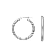 Load image into Gallery viewer, Silver Amalfi Hoop Earrings
